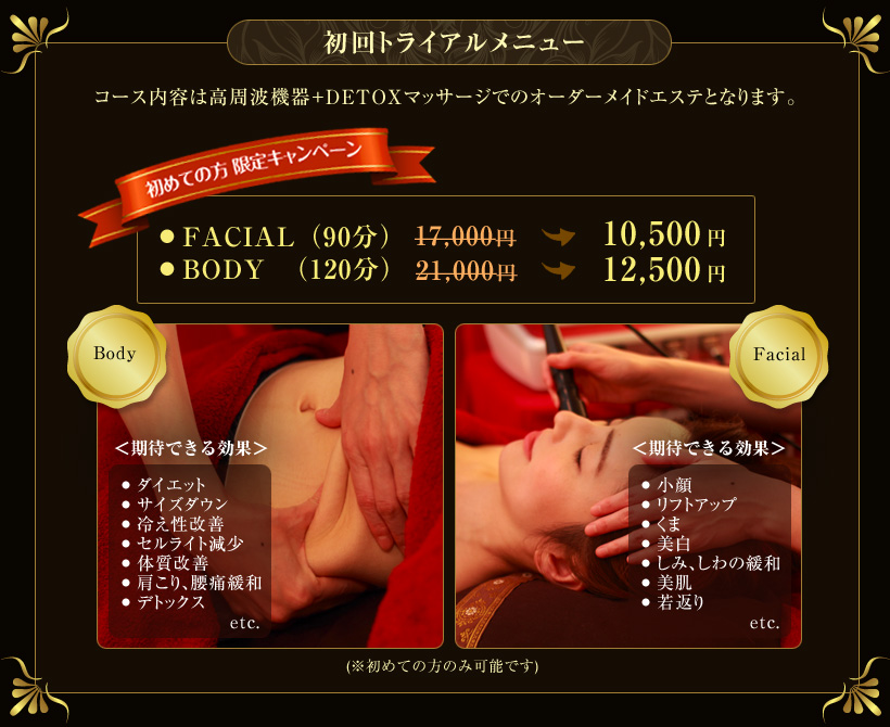 ラ・リュエル：初回トライアルメニュー